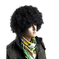 Sport Football Fan Wig Rainbow Afro Clown Adult Child Curly Hair Wig