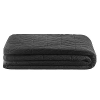 Sprei Helsinki   zwart   220x240 cm   Leen Bakker