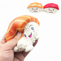 Squishyfun Tuna Salmon Sushi Squishy Jumbo 14cm Slow Rising Original Packaging Collection Gift Decor