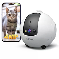 SriHome DH013 4MP HD Slimme Huisdiercamera WiFi Mobiele Robot met AI Volgen Automatische Opladen 10000mAh Batterij Nacht