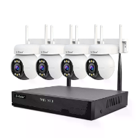SriHome NVS001 8CH draadloze camera NVR kit 4MP 5x optische zoom PTZ AI menselijk volgen kleur nachtzicht tweeweg audio
