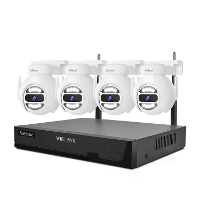 SriHome NVS001E 8CH Draadloos Beveiligingssysteem Buiten 5MP WiFi PTZ Camera AI Menselijke Beweging Kleur Nachtzicht Twe