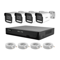 SriHome NVS005 4CH PoE Beveiligingscamera Systeem 3MP HD Buiten IP66 Weerbestendig Tweeweg Audio Spotlight Volkleur Nach