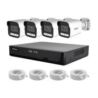 SriHome NVS005 POE065B 5MP HD 4CH PoE NVR Beveiligingscamera Kit 3 in 1 Nachtzicht Mensenbeweging Tweeweg Audio Spotligh