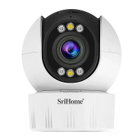 Srihome SH046 4MP 5G WiFi Binnen PTZ Camera 5X Optische Zoom Draadloze Auto Tracking Nachtzicht Twee weg Audio Slimme Th