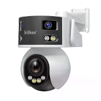 Srihome SH055C 8MP 10x Optische Zoom beveiligingscamera 180° panoramisch IP66 waterdicht Kleurente nachtzicht Dual band