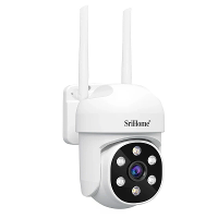 Srihome SH061 1080P 2MP HD WiFi Thuis Beveiligingscamera PTZ AI Draadloze Bewakingscamera Nachtzicht Mensdetectie Tweeri