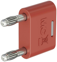 Stäubli KS 4N 19 Verbindingsstekker Rood Stift Ø: 4 mm Penafstand: 19 mm 1 stuk(s)