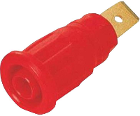 Stäubli SEB4 F6,3 Veiligheids labconnector, female Bus, inbouw Rood 1 stuk(s)