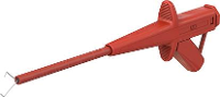 Stäubli SKPS4 RT Veiligheids krokodilklem Steekaansluiting 4 mm CAT II 1000 V Rood