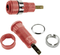 Stäubli SLB2 F2,8 Laboratoriumbus Bus, inbouw verticaal Stift Ø: 2 mm Rood 1 stuk(s) Piece