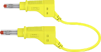 Stäubli XZG425/SIL Veiligheidsmeetsnoer [Banaanstekker 4 mm   Banaanstekker 4 mm] 0.50 M Geel 1 stuk(s)