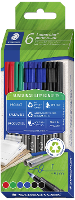 Staedtler Foliestift Lumocolor® permanent pen 318 318 C6 1 Rood, Blauw, Groen, Zwart
