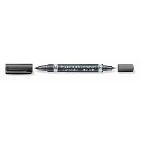 Staedtler Lumocolor duo 348 348 9 Permanent marker Zwart Watervast: Ja