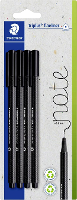 Staedtler triplus 334 9 BK4 Fineliner 4 stuk(s)