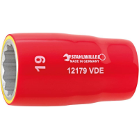 Stahlwille 12179 VDE 19 03370019 Dubbel zeskant Dopsleutelinzetstuk 19 mm 1/2 (12,5 mm)