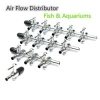 Stainless Steel Aquarium Fish Tank Air Flow Distributor 1 4 Ways Lever Control Valve
