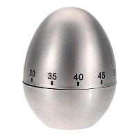 Stainless Steel Egg Shape 60 Minute Countdown Cooking Alarm Timer