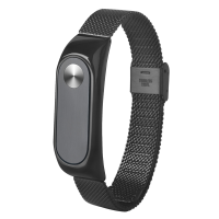 Stainless Steel Fold Buckle Black Sliver Rose Gold Wrist Strap For Xiaomi Miband 2