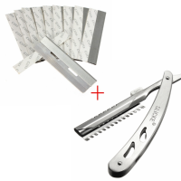 Stainless Steel Hair Shaving Razor Blades Knife Rest Shaver Frame Set