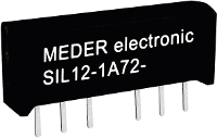 StandexMeder Electronics SIL12 1A72 71D Reedrelais 1x NO 12 V/DC 0.5 A 10 W SIL 4