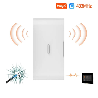 433 MHz eV1527 Draadloze Glasbreuk Trillingen Sensors Deur Raam Alarm Detector Anti Diefstal Voor Home Security Kit