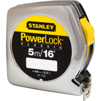 Stanley Rolbandmaat Powerlock ABS meetlint 5 meter/ 16 feet (ft), breedte 19mm