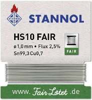 Stannol HS10 Fair Soldeertin Wikkel Sn99,3Cu0,7 ROM1 5 g 1 mm