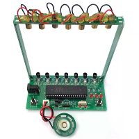 STC89C52 Elektronische Harp Interactieve Geluidsgeneratie Hoge Bas Schakelaar Verlichte Snaren Precisie Sensor Technolog