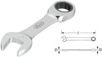 Vigor V2829 Steek ringratelsleutel Sleutelbreedte (metrisch) 15 mm