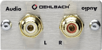 Stereo cinch (R/L) Multimedia inzet Met genderchanger Oehlbach PRO IN
