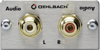Stereo cinch (R/L) Multimedia inzet Met soldeeraansluiting Oehlbach PRO IN MMT AUDIO