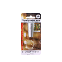 Flesverlichting kurk met lichtsnoer   zilver   LED   80 cm   bottle lights   wijnfles