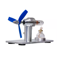 Stirling Motor Model met Ventilatorbladen Fysica Experiment Wetenschappelijke Ontdekking Product Uitvinding Doe Het Zelf