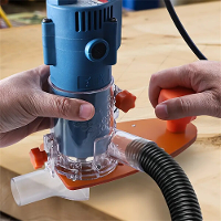Stofvrije Router Trimmer Basiscirkel Snijden Jig Verstelbare Freesmesdiepte Kunststof Houtbewerking Trimmen Beschermend