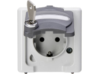 Stopcontact Met Randaarde Afsluitbaar Blueelectric Kopp 103556002 1 Stuks Compleet Spatwaterdicht Grijs