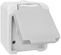 Peranova 102435 Pera Wandcontactdoos met randaarde spatwaterdicht Lichtgrijs, Donkergrijs 1 stuk(s)