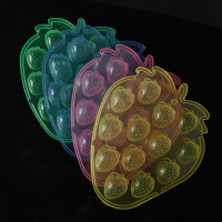 Strawberries Shape Silicone Ice Cube Trays Mini Cake Mold
