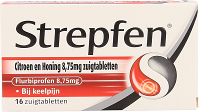 Strepfen Sinaasappel Suikervrij Zuigtabletten