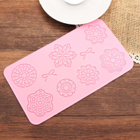 Striped Bow Flower Fondant Cake Silicone Lace Mold Decorating Molds