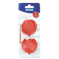 2X Bollen touw roze