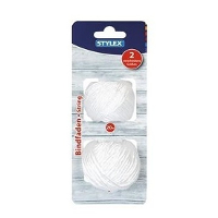 2X Bollen touw wit