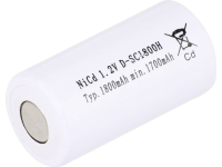 Mexcel SC1800H Speciale oplaadbare batterij Sub C Geschikt voor hoge temperaturen, Flat top NiCd 1.2 V 1800 mAh