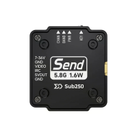 Sub250 Verzend T1600 5,8 GHz 48CH FPV VTX, 25/200/600/1600mW + Pit Mode, IRC Tramp OSD, Ingebouwde microfoon, CNC alu sh