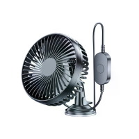 Suction Cup Auto Koelventilator USB Rechargeable 360° Rotation 3 Speed Adjustment Low Noise Strong Wind Universal Vehicl