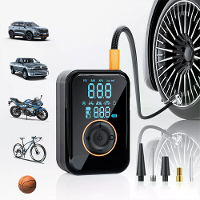 SUITU 7.4V Multi functionele Draagbare Draadloze Luchtpomp Hoge Druk Digitale Weergave voor Auto Motorfietsen Banden Bal