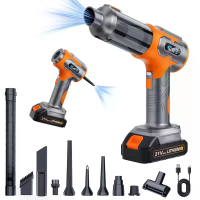 80000RPM Draadloze Autostofzuiger Brushless Motor Hoge Vermogen Multi use Blazen En Zuigen Eenheid Verwisselbare Batteri
