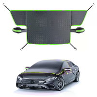 Auto Oxforddoek Sneeuwbedekking voor Voorruit Antivrieshoezen 6 Sterke Magneten met Reflecterende Strips voor Auto's en