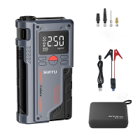 SUITU Jump Starter met luchtcompressor voor noodsituaties in de auto Eenhoorn voeding 150PSI auto luchtpomp alles in één