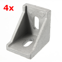 Suleve™ Aj35 4pcs Corner Bracket Cast Aluminum Angle Corner Joint 35x35mm
